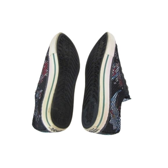 Y2K Don-Ed Hardy Black Lace less Fishnet/Mesh Skull Sneakers Size 10 - Picture 9 of 9